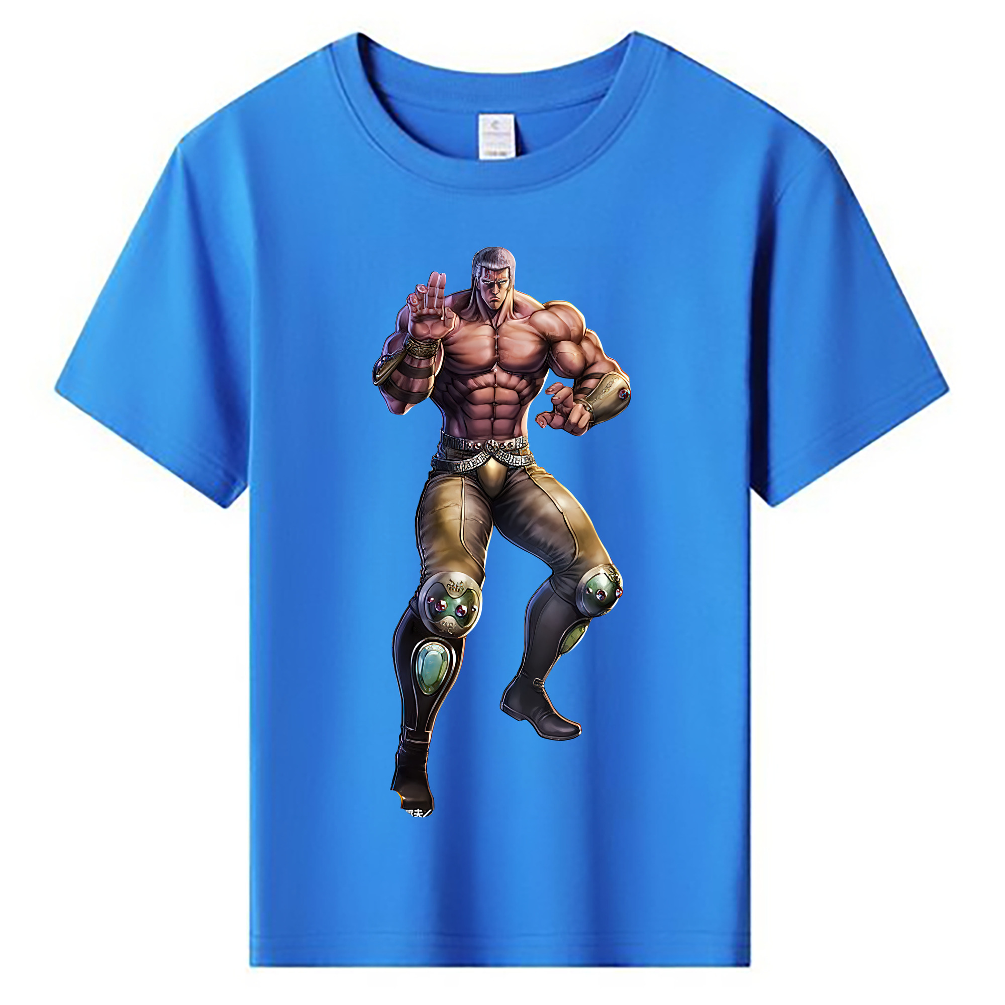 （画像用） 北斗の拳 Fist of the North Star 綿100％キッズTシャツ（フロントプリント）